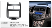 Переходная рамка Chevrolet Aveo 2012+ 2din черная