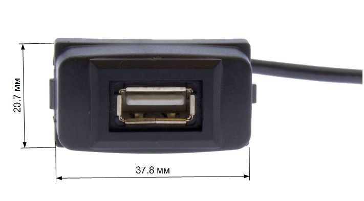 USB разъем в штатную заглушку для Mitsubishi