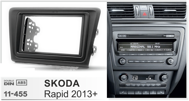Переходная рамка Skoda Rapid 2012-2017